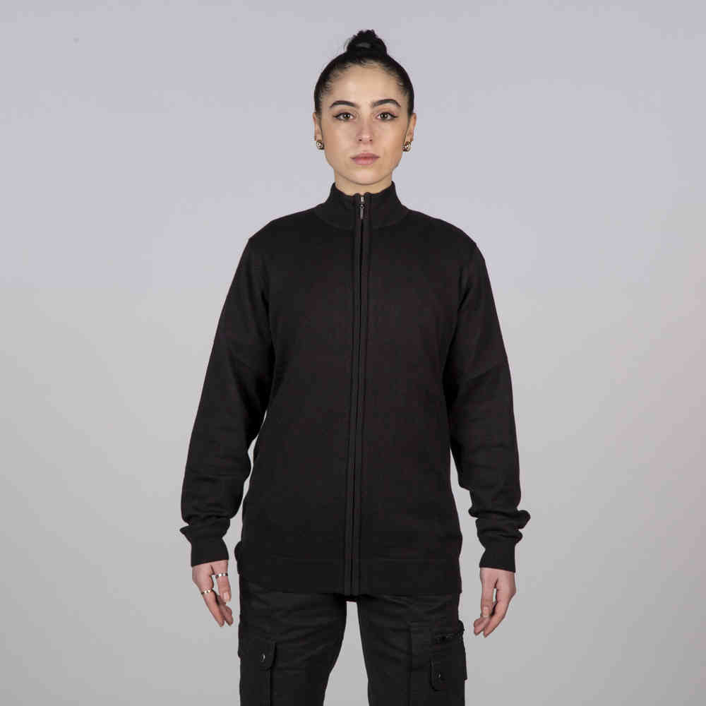 New Rock - WNRJERSEY01S1 Lange cardigan - Zwart